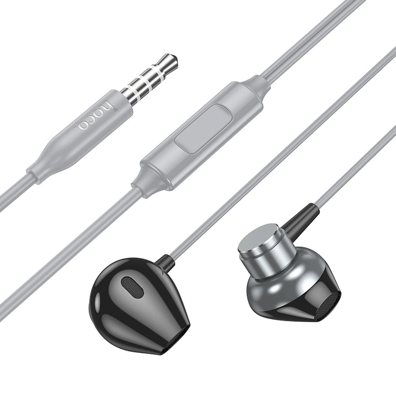 Hands Free Hoco M125 Smart Earphones Stereo 3.5mm με Μικρόφωνο και Πλήκτρο Λειτουργίας 1.2m Γκρι