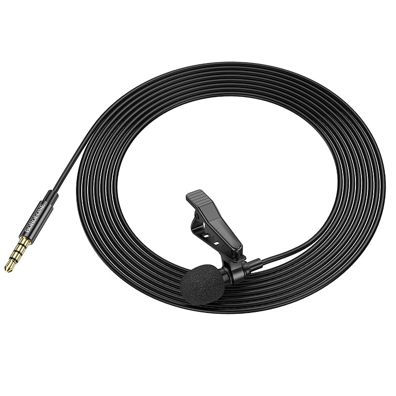 Μικρόφωνο Πέτου Borofone BFK11 Elegant Lavalier με 3.5mm Καλώδιο 2m