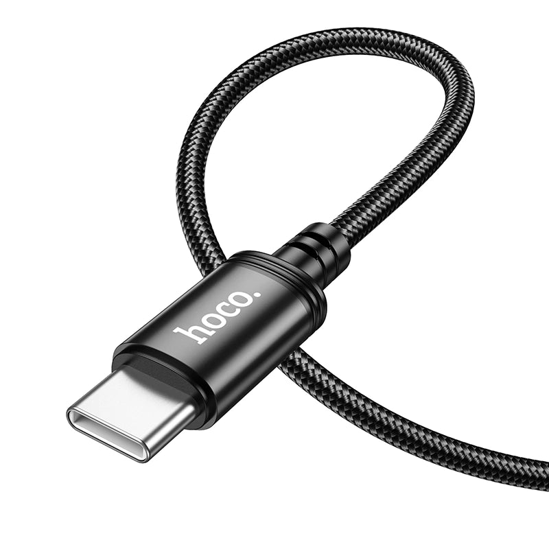 Καλώδιο Hoco X89 Wind USB-C σε USB-C 60W Braided Μαύρο 1m