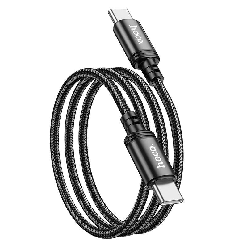 Καλώδιο Hoco X89 Wind USB-C σε USB-C 60W Braided Μαύρο 1m