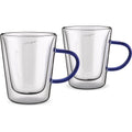 Σετ Ποτήρια Τσαγιού VASO Lamart LT9119 Γυάλινα με Διπλό Τοίχωμα 300ml Μπλε 2 Τεμ