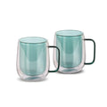 Σετ Ποτήρια Τσαγιού VASO Lamart LT9124 Γυάλινα με Διπλό Τοίχωμα 250ml Πράσινο 2 Τεμ
