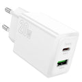 Φορτιστής Ταξιδίου Hoco N69 Nuevo PD20W 5V QC3.0A με 2 Εξόδους Φόρτισης 1xUSB-C και 1xUSB-A Λευκός