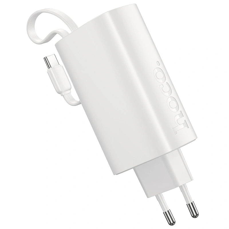 Power Bank Hoco J148 Handy 5000mAh PD20W QC3.0A Φορτιστής με 1xUSB-C και Καλώδιο Type-C Λευκό