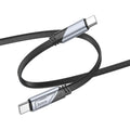 Καλώδιο σύνδεσης Hoco U119 USB-C σε USB-C 60W 3A Fast Charging Armor Style Braided Μαύρο 1.2m
