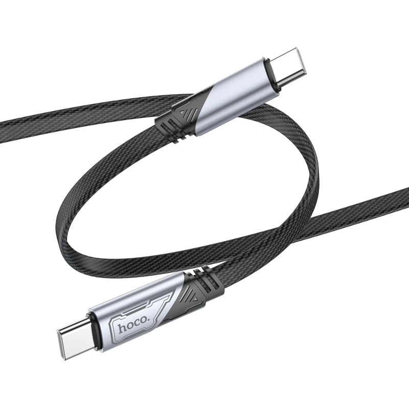 Καλώδιο σύνδεσης Hoco U119 USB-C σε USB-C 60W 3A Fast Charging Armor Style Braided Μαύρο 1.2m