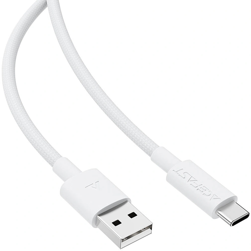 Καλώδιο Σύνδεσης Acefast C18-04 USB-A  σε USB-C 3A Fast Charge USB2.0 Braided Λευκό 1.2m.