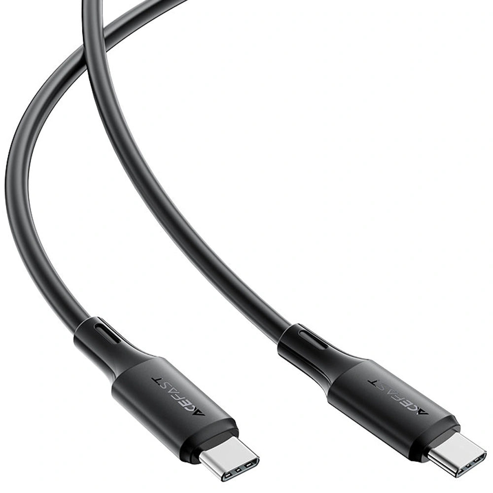 Καλώδιο Σύνδεσης Acefast C17-03 USB-C σε USB-C PD60W 3A Fast Charge USB2.0 Silicon Μαύρο 1.2m