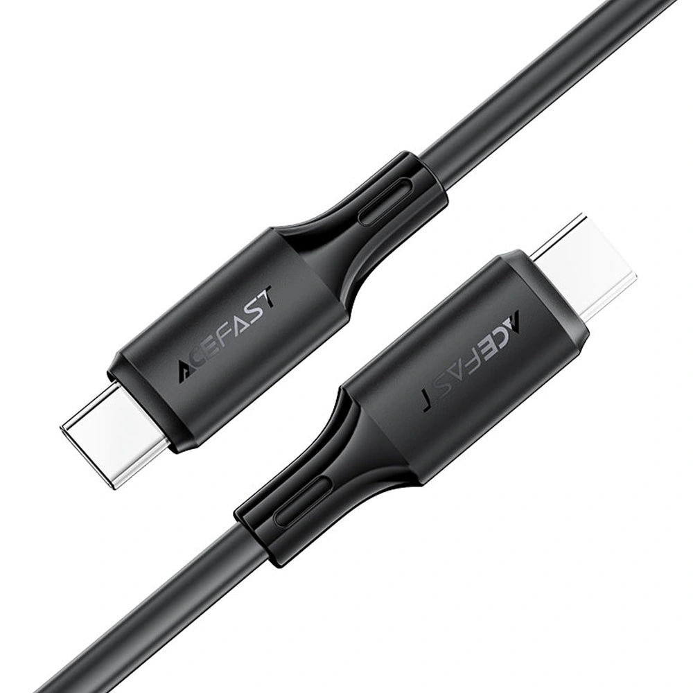 Καλώδιο Σύνδεσης Acefast C17-03 USB-C σε USB-C PD60W 3A Fast Charge USB2.0 Silicon Μαύρο 1.2m