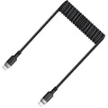 Καλώδιο Σύνδεσης Acefast C14-03 USB-C σε USB-C PD60W 3A Fast Charge USB2.0 Spring Braided Μαύρο 1.2m