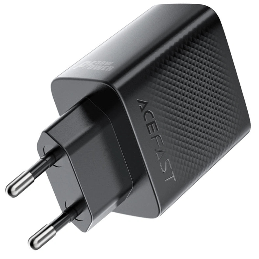 Φορτιστής Ταξιδίου Acefast A110 Fast Charging USB-C PD30W QC3.0 GaN και Αναδιπλούμενο Καλώδιο USB-C 0.64m Μαύρος