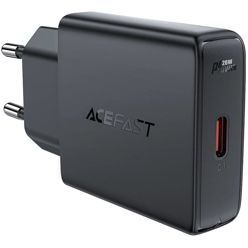 Φορτιστής Ταξιδίου Acefast A65 Ultra Thin Fast Charging 1xUSB-C PD20W QC3.0 GaN Μαύρος
