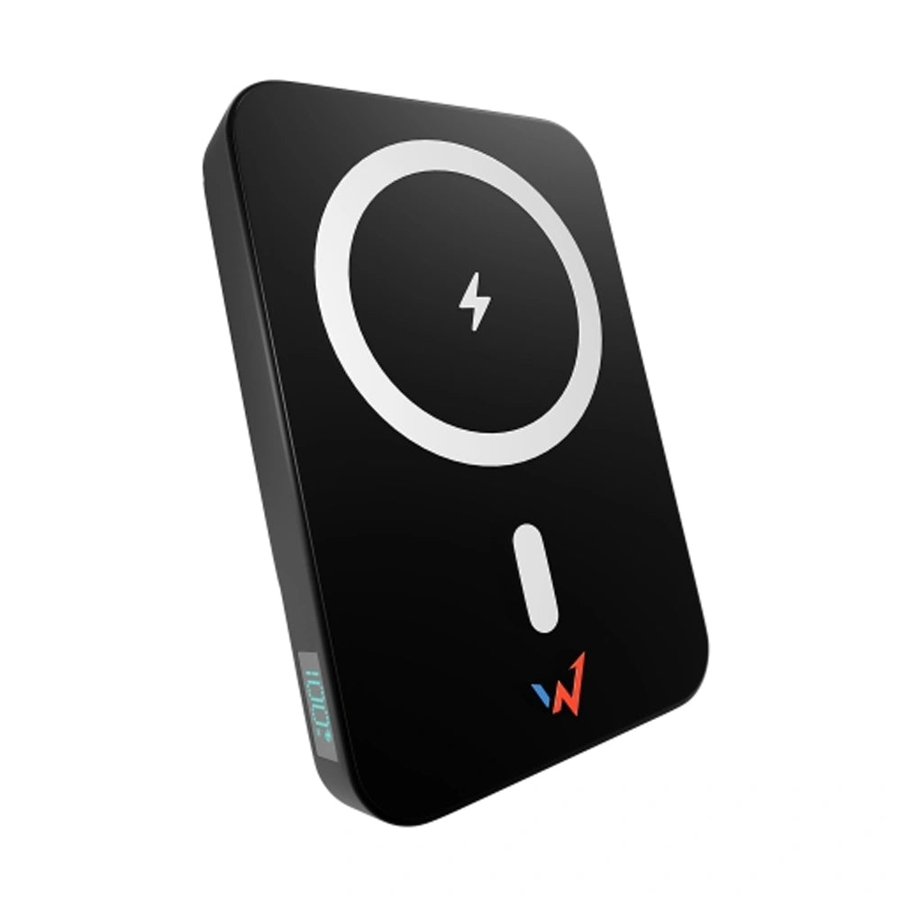 Power Bank Wonder WX10DMAG 10000mAh Slim με 2xUSB-C και 1xUSB-A με Ασύρματη Φόρτιση MagSafe και Οθόνη Ένδειξης Μπαταρίας  Μαύρο
