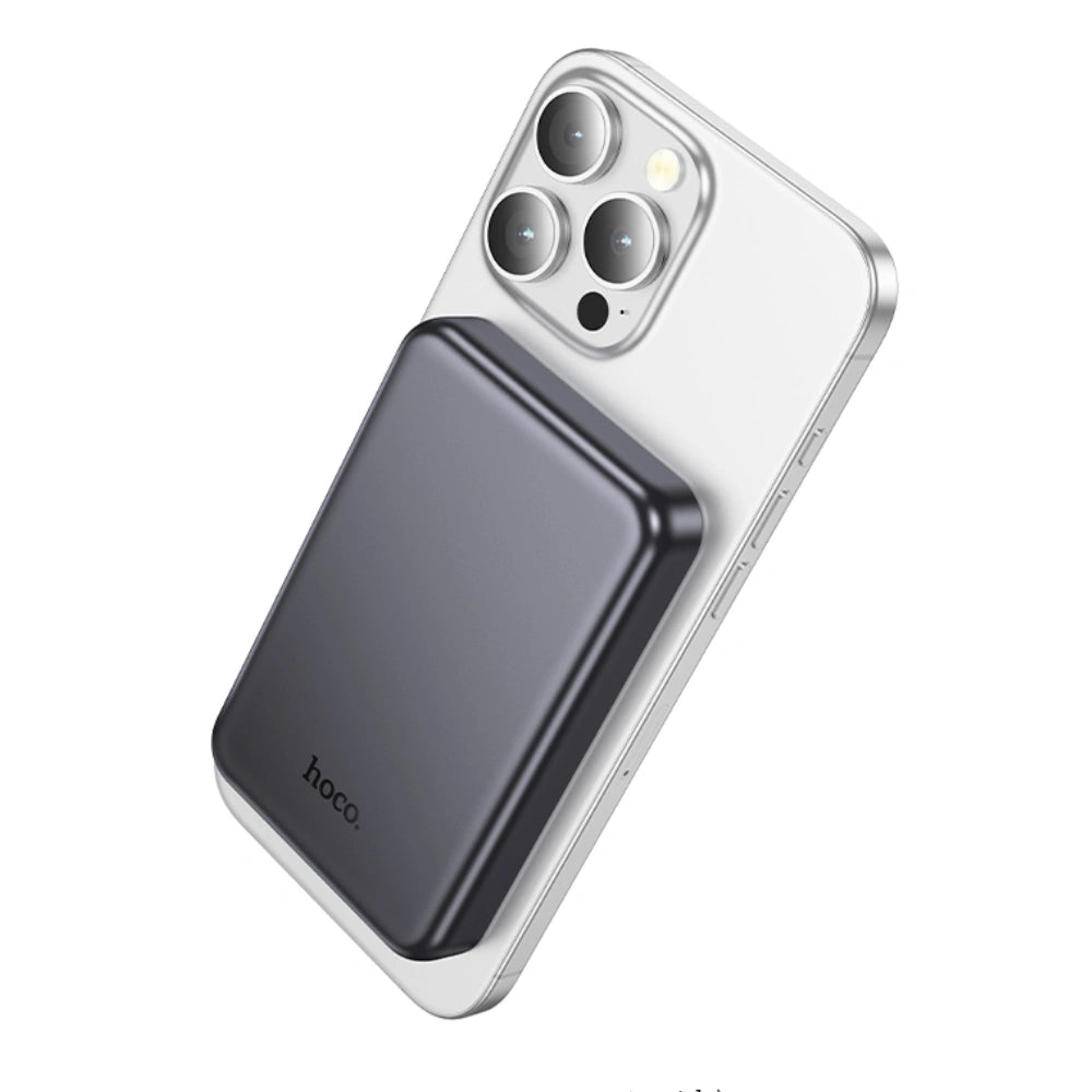 Power Bank Hoco J160 5000mAh με Ασύρματη Φόρτιση 5W και Έξοδο USB-C 5V/2A και LED Ένδειξη Μπαταρίας Μαύρο