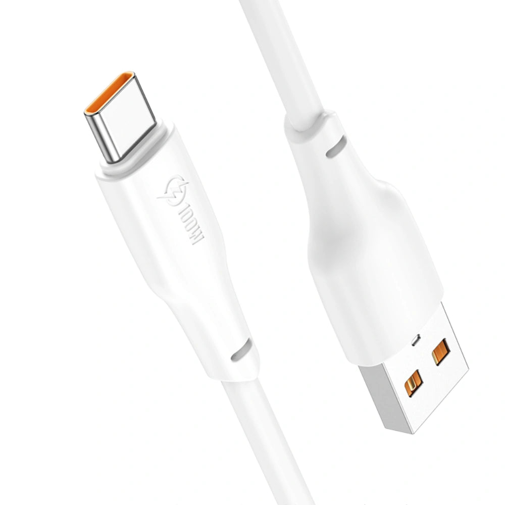 Καλώδιο Hoco X93 Force USB-A σε USB-C High Power 100W 6A Λευκό 1m