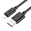 Καλώδιο Hoco X88 Gratified USB-A σε Lightning 2.4A Μαύρο 2m