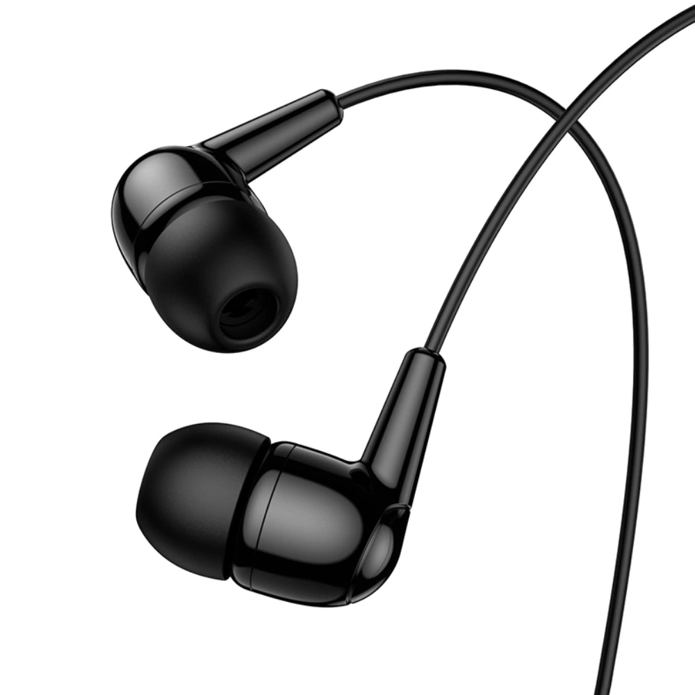 Hands Free Hoco M97 Enjoy Universal Earphones Stereo Bass USB-C με Μικρόφωνο Συμβατά με Όλες τις Συσκευές USB-C Μαύρο 1.2m