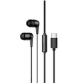 Hands Free Hoco M97 Enjoy Universal Earphones Stereo Bass USB-C με Μικρόφωνο Συμβατά με Όλες τις Συσκευές USB-C Μαύρο 1.2m