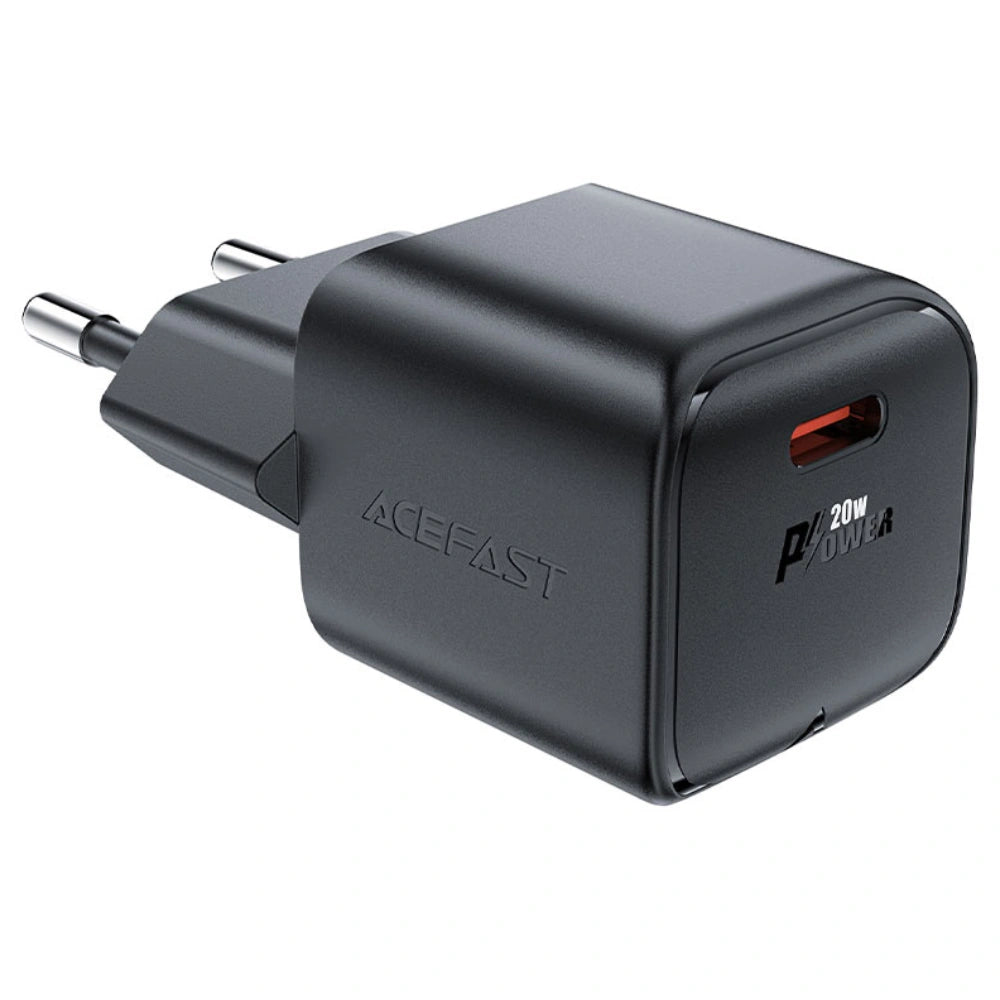 Φορτιστής Ταξιδίου Acefast A73 Mini Fast Charging 1xUSB-C PD20W QC3.0 GaN Μαύρος