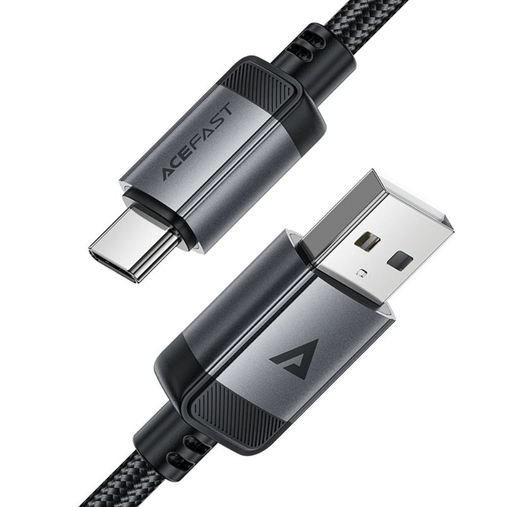 Καλώδιο Acefast C20-04 Μεταλλικό USB-A σε USB-C 3A USB2.0 Braided Μαύρο 1.2m