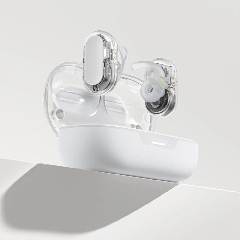 Wireless Earphones Hands Free Acefast FA003 TWS v5.3 550mAh 8hr Λειτουργίας 4-Mic ENC Τεχνολογία IPX4 και Ασύρματη Φόρτιση Λευκά