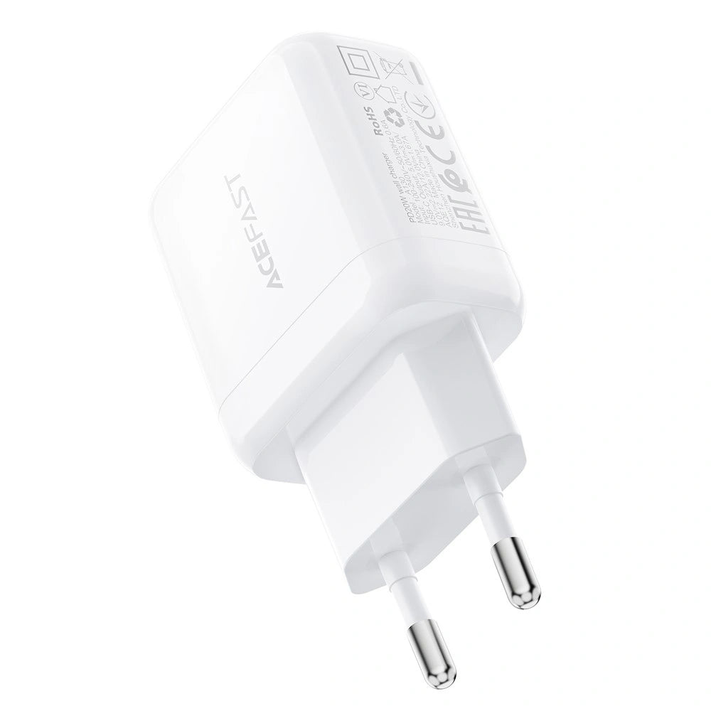 Φορτιστής Ταξιδίου Acefast A130 Fast Charging USB-C PD20W 3.0A Λευκός