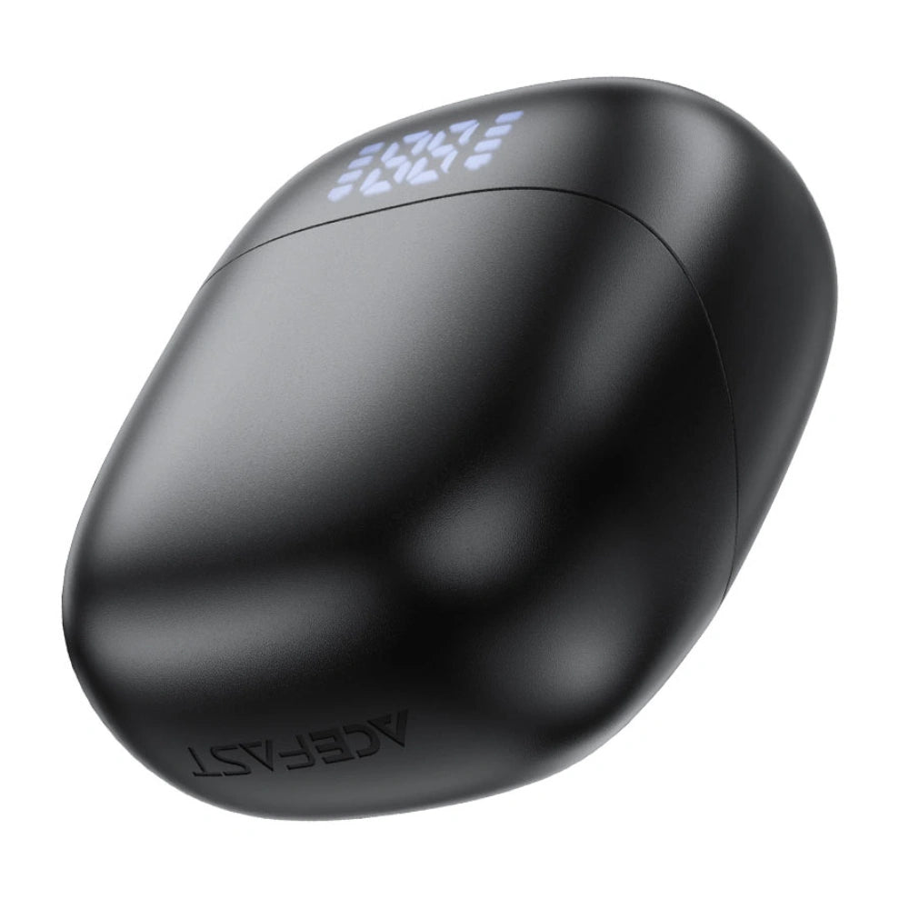 Wireless Earphones Hands Free Acefast W2 TWS v5.4 400mAh 8hr Λειτουργίας ANC και 4-Mic ENC Τεχνολογία IPX4 με LED Display Μαύρα