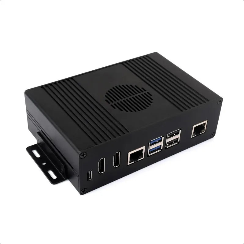 Multi-functional All-in-one Mini-Computer Kit Designed for Raspberry Pi 5 (NOT included), Aluminum Alloy Case, PCIe to 4-ch USB3.2 Gen1 ports