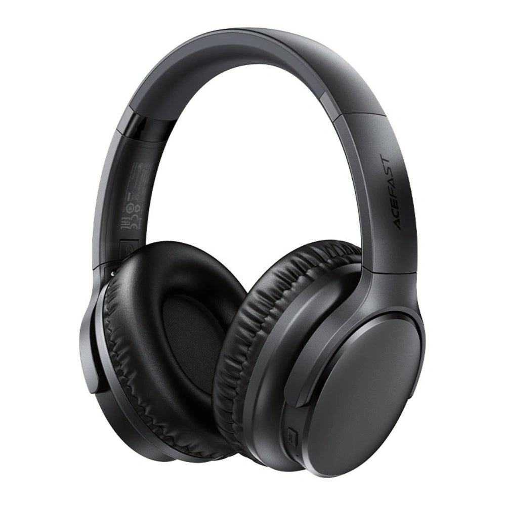 Wireless Ακουστικά Stereo Acefast H10 500mAh v5.4 Hi-Fi με Μικρόφωνο AUX USB-C 60ώρες Λειτουργία Μαύρα