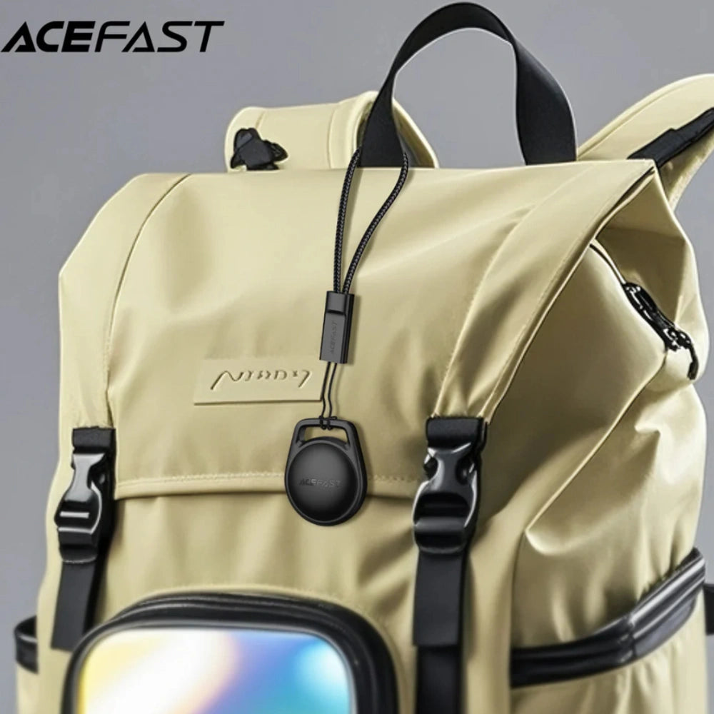 Acefast Tag S2 Anti-Lost Tracker Μόνο για iOS Συμβατό με Apple Find My Network με Λουράκι Μαύρο