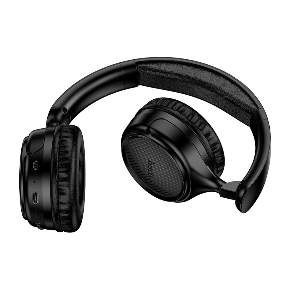 Wireless Ακουστικά Stereo Hoco W66 Wave v5.4 300mAh 32hr Χρήσης με Μικρόφωνο Μαύρα