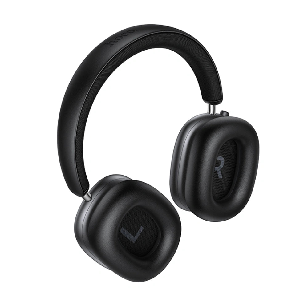 Wireless Ακουστικά Stereo Hoco W63 Triunfo ANC v5.4 500mAh με AUX Μαύρα