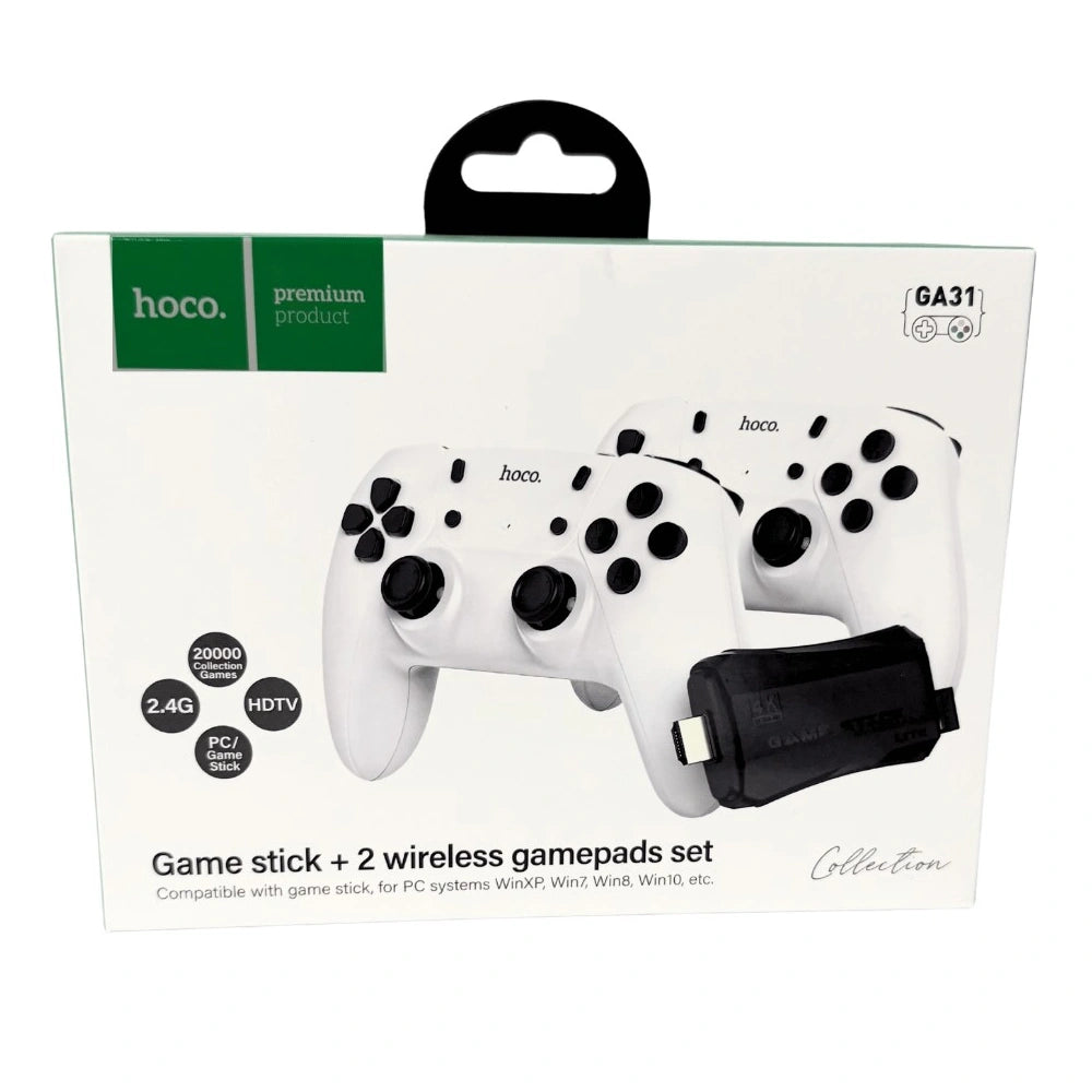 Gamepad Set Hoco GA31 2.4G Ασύρματη Τεχνολογία Συμβατά με PC και HDMI Gamestick με 20.000 Προ-εγκατεστημένα Παιχνίδια