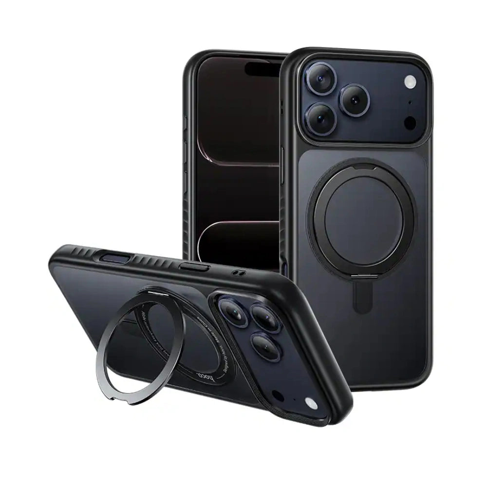 Θήκη Hoco Premium Rotating Magsafe για Apple iPhone 17 Pro με Ενσωματωμένο Stand Μαύρη