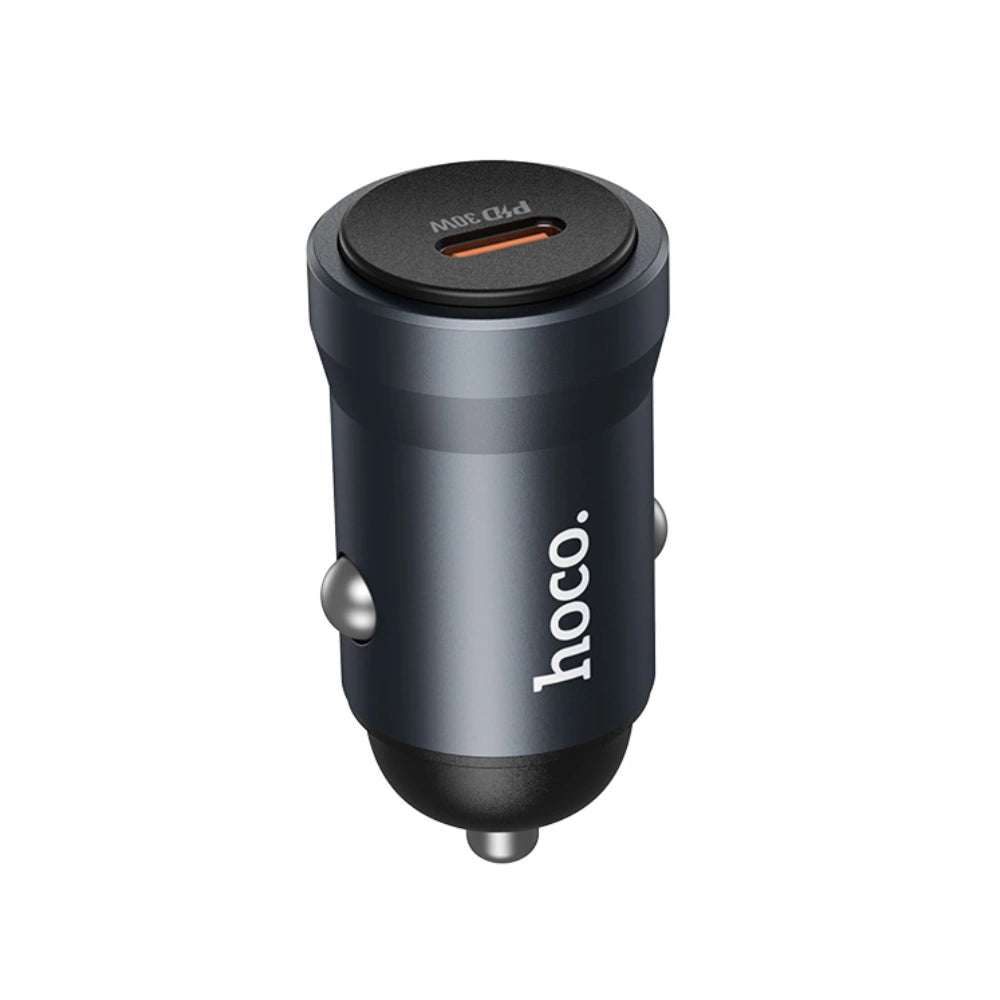 Φορτιστής Αυτοκινήτου Hoco Z62A Mini QC PD30W 1xUSB-C Alluminum Alloy Μαύρος