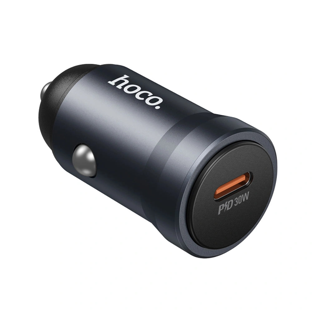 Φορτιστής Αυτοκινήτου Hoco Z62A Mini QC PD30W 1xUSB-C Alluminum Alloy Μαύρος