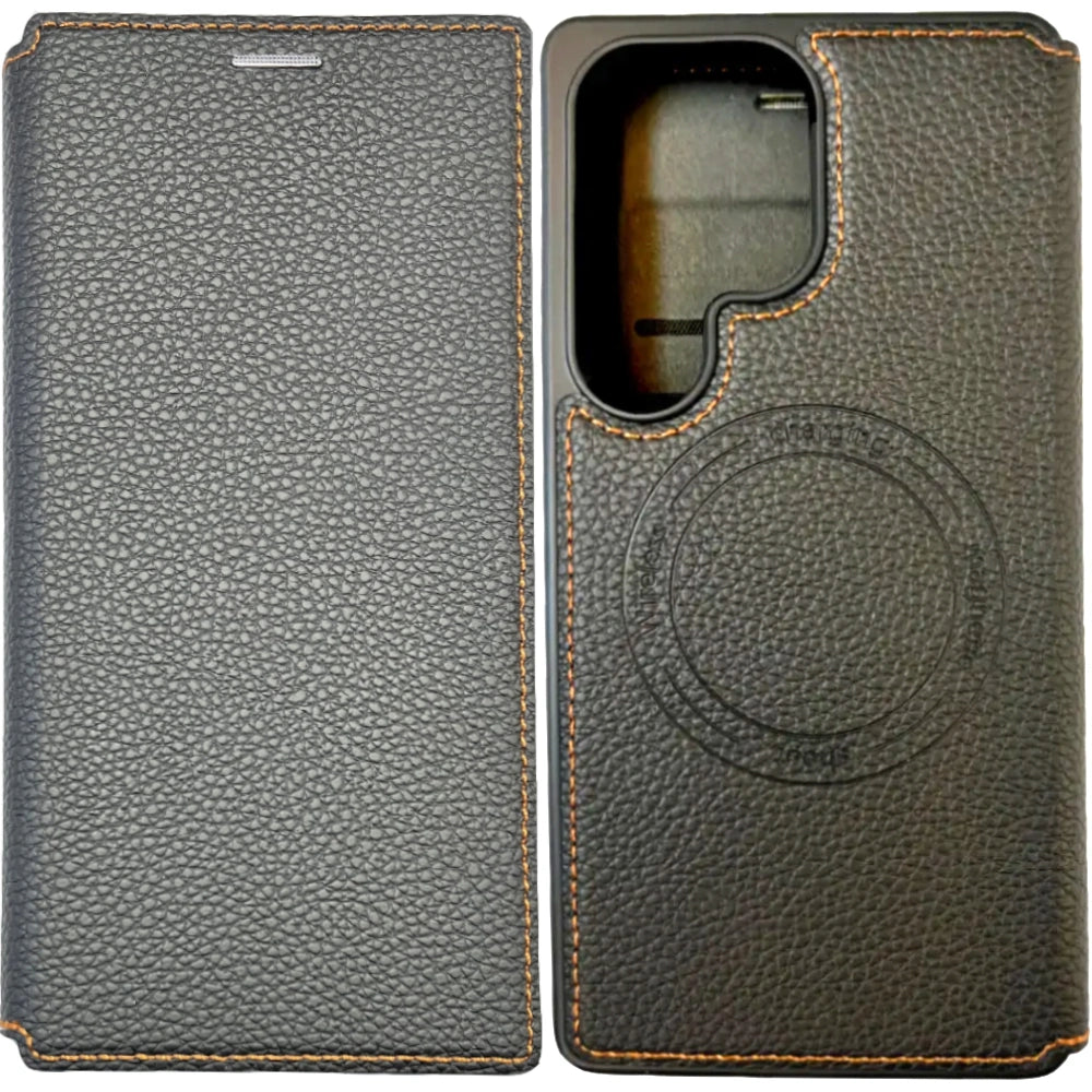 Θήκη Folio TPU Ancus Magnetic Ring για Samsung S938 Galaxy S25 Ultra 5G Μαύρη