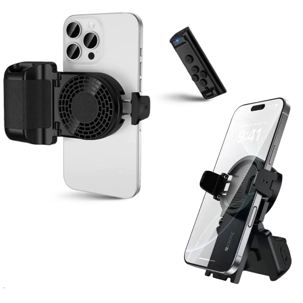 Λαβή/Βάση Στήριξης Hoco K33 με Bluetooth Χειριστήριο Περιστροφή 360° για Καταγραφή Βίντεο και Φωτογραφιών 4.5" – 7" 55–90mm