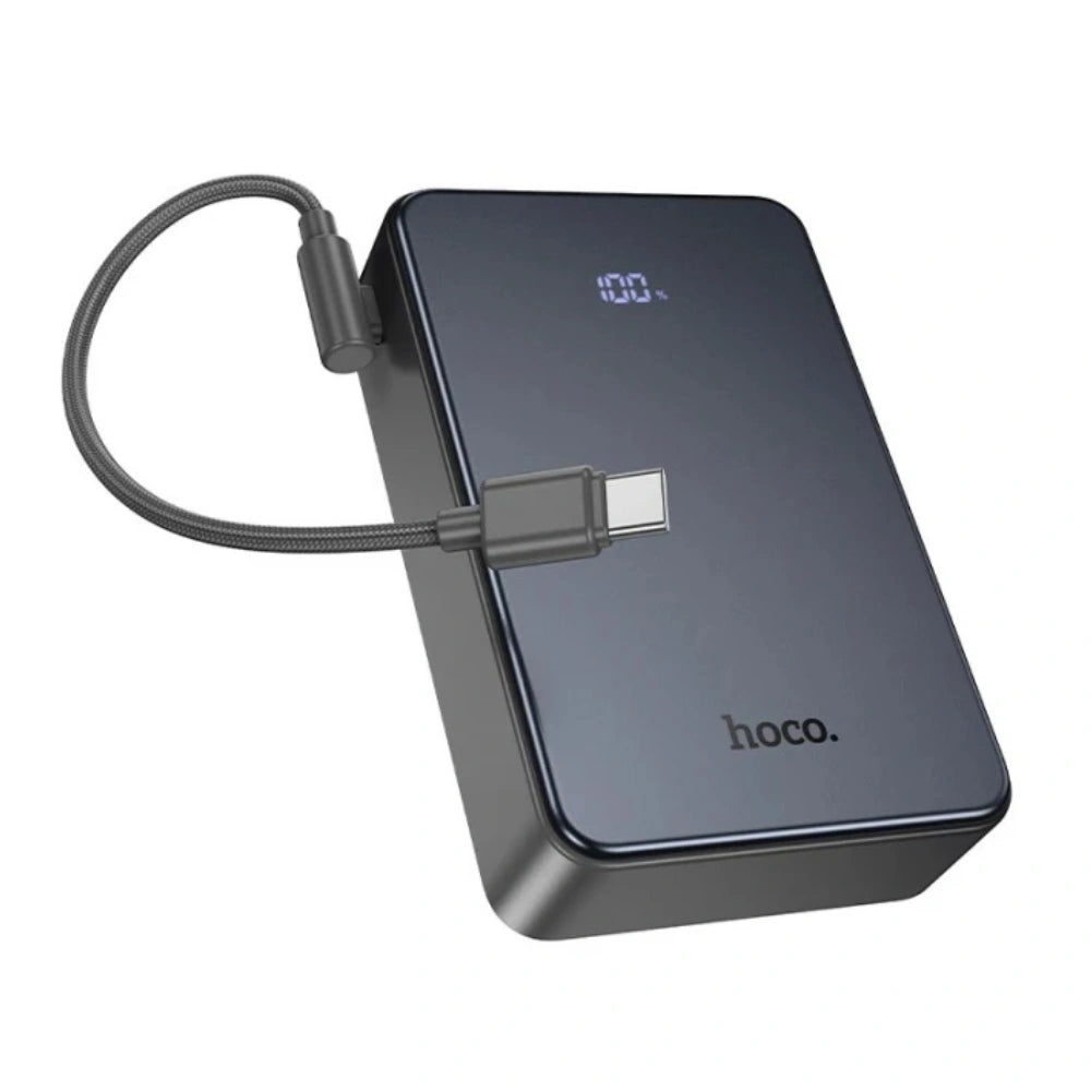 Power Bank Hoco J170A Starlight 20000mAh 1xUSB-A 22.5W 2xUSB-C PD20W LED και Braided Καλώδιο USB-C σε UB-C με Πιστοποιητικό CCC Μαύρο