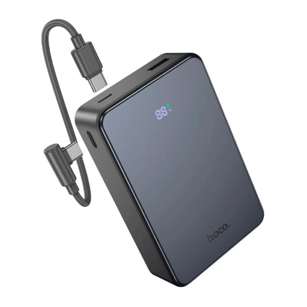 Power Bank Hoco J170A Starlight 20000mAh 1xUSB-A 22.5W 2xUSB-C PD20W LED και Braided Καλώδιο USB-C σε UB-C με Πιστοποιητικό CCC Μαύρο
