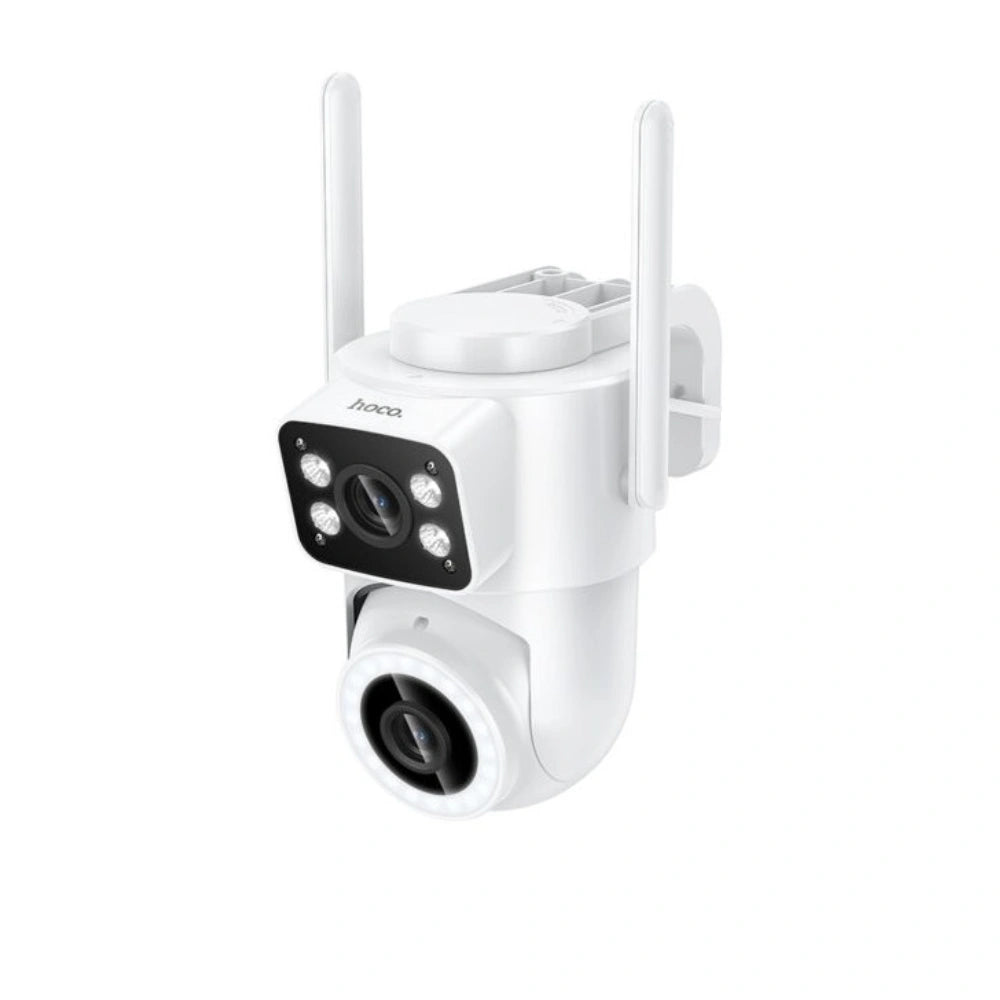 Wi-Fi Κάμερα Ασφαλείας Hoco D9 Outdoor PTZ Full HD Dual Camera με IR-CUT για Καταγραφή με ή Χωρίς Φωτισμό TF Κάρτα εως 128Gb