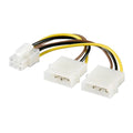 Goobay 4 Pin Molex male - 6 Pin PCIE male Cable 0.15m