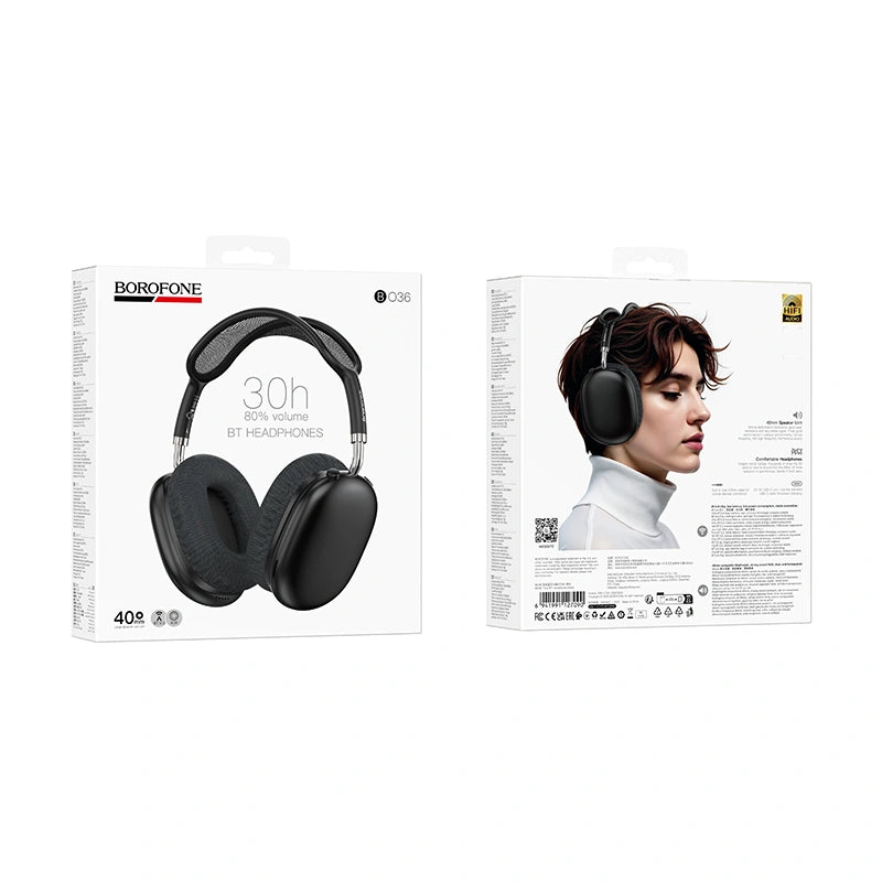 Wireless Ακουστικά Stereo Borofone BO36 Tone TWS v6 300mAh 30 Ώρες Ομιλίας USB-C Μαύρα
