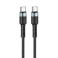 Καλώδιο Hoco. SU99 Max USB-C σε USB-C Fast Charging 60W Braided Μαύρο 2m