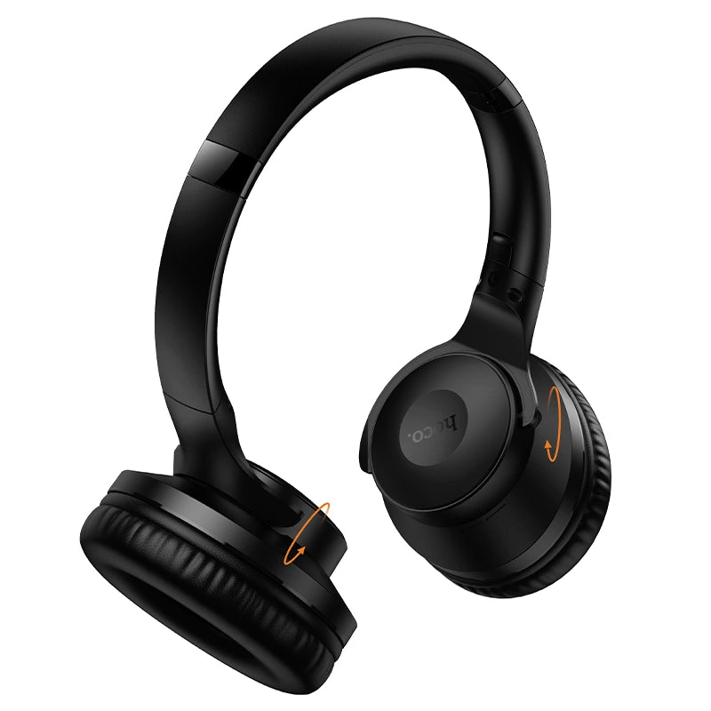 Wireless Ακουστικά Stereo Hoco W71 Cool v6.0 600mAh 26hr Χρήσης με Μικρόφωνο και Λειτουργία Ηχείου Μαύρα