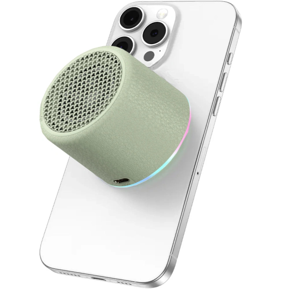 Φορητό Ηχείο Wireless Hoco HC49 Shine Mini Μαγνητικό TWS Hi-Fi Audio v6.0 700mAh 8W εως 4 Ώρες Αναπαραγωγής και Πολύχρωμο Φωτισμό Πράσινο