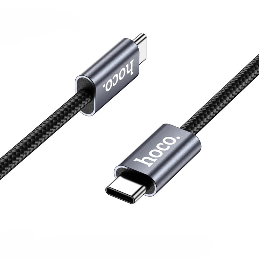 Καλώδιο Hoco. DU48 Times USB-C σε USB-C 240W 5A High Power Fast Charging Braided Μαύρο 1.8m