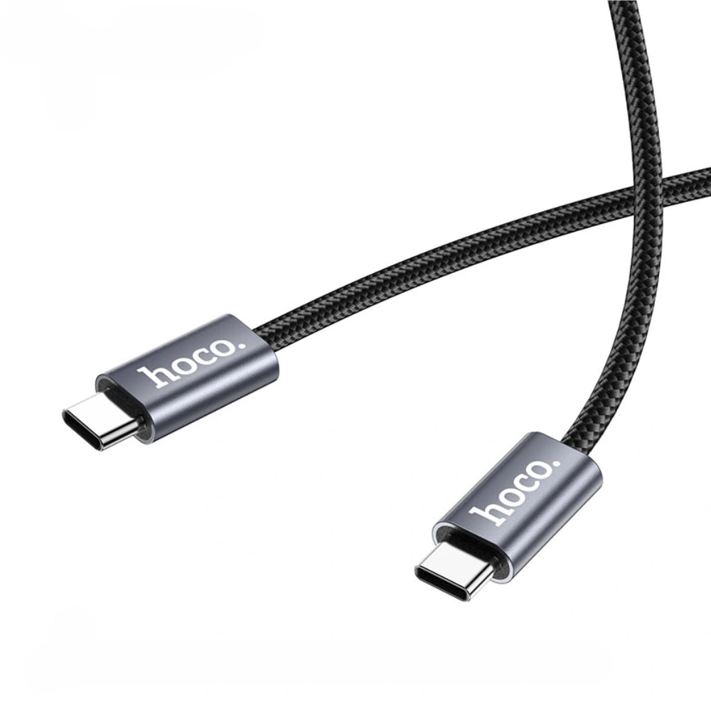Καλώδιο Hoco. DU48 Times USB-C σε USB-C 240W 5A High Power Fast Charging Braided Μαύρο 1.8m