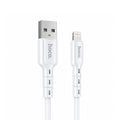 Καλώδιο σύνδεσης Hoco. DU01 Novel USB σε Lightning 2.4A για Φόρτιση και Μεταφορά Δεδομένων Λευκό 1m
