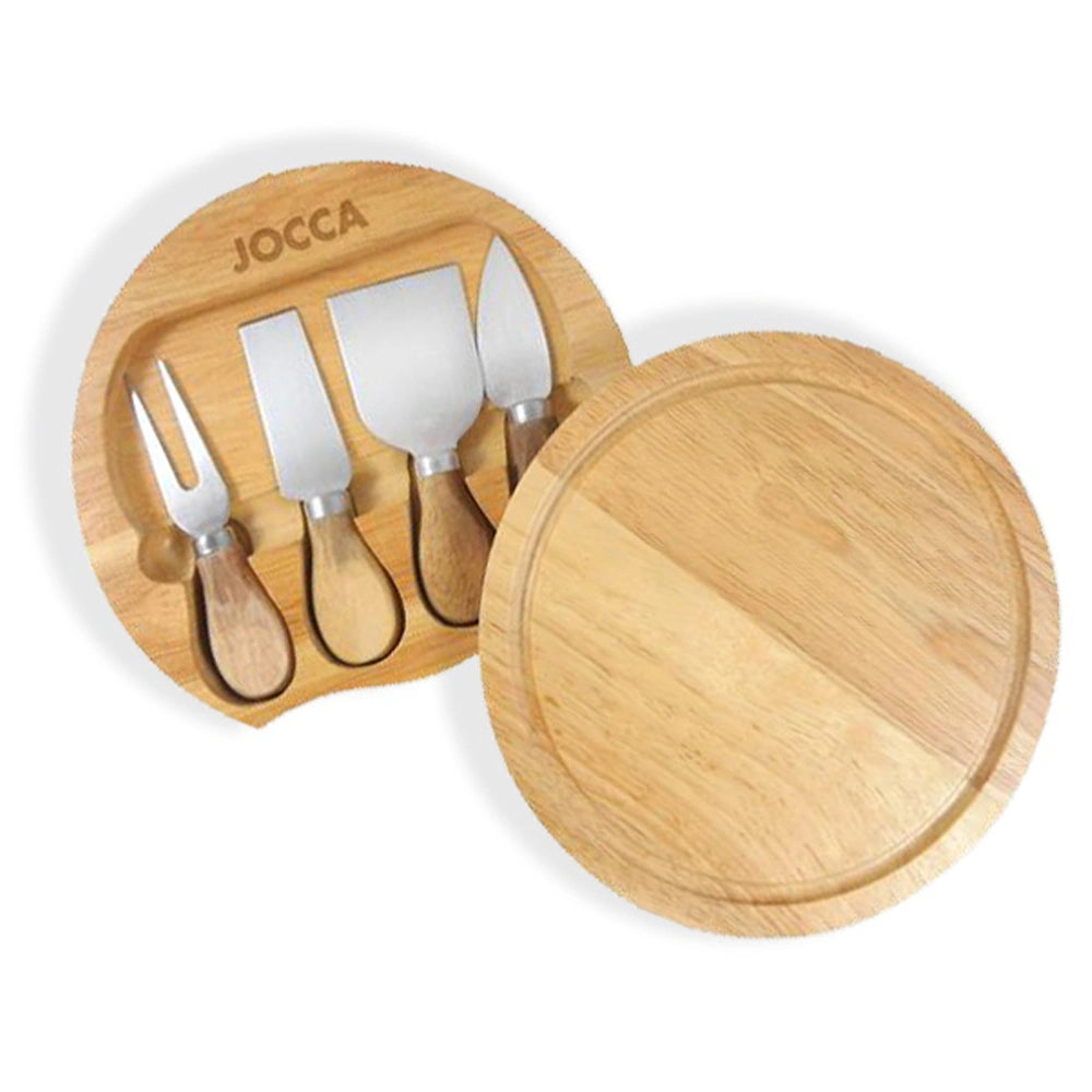 JOCCA CHEESE BOARD AND KNIVES SET WOOD